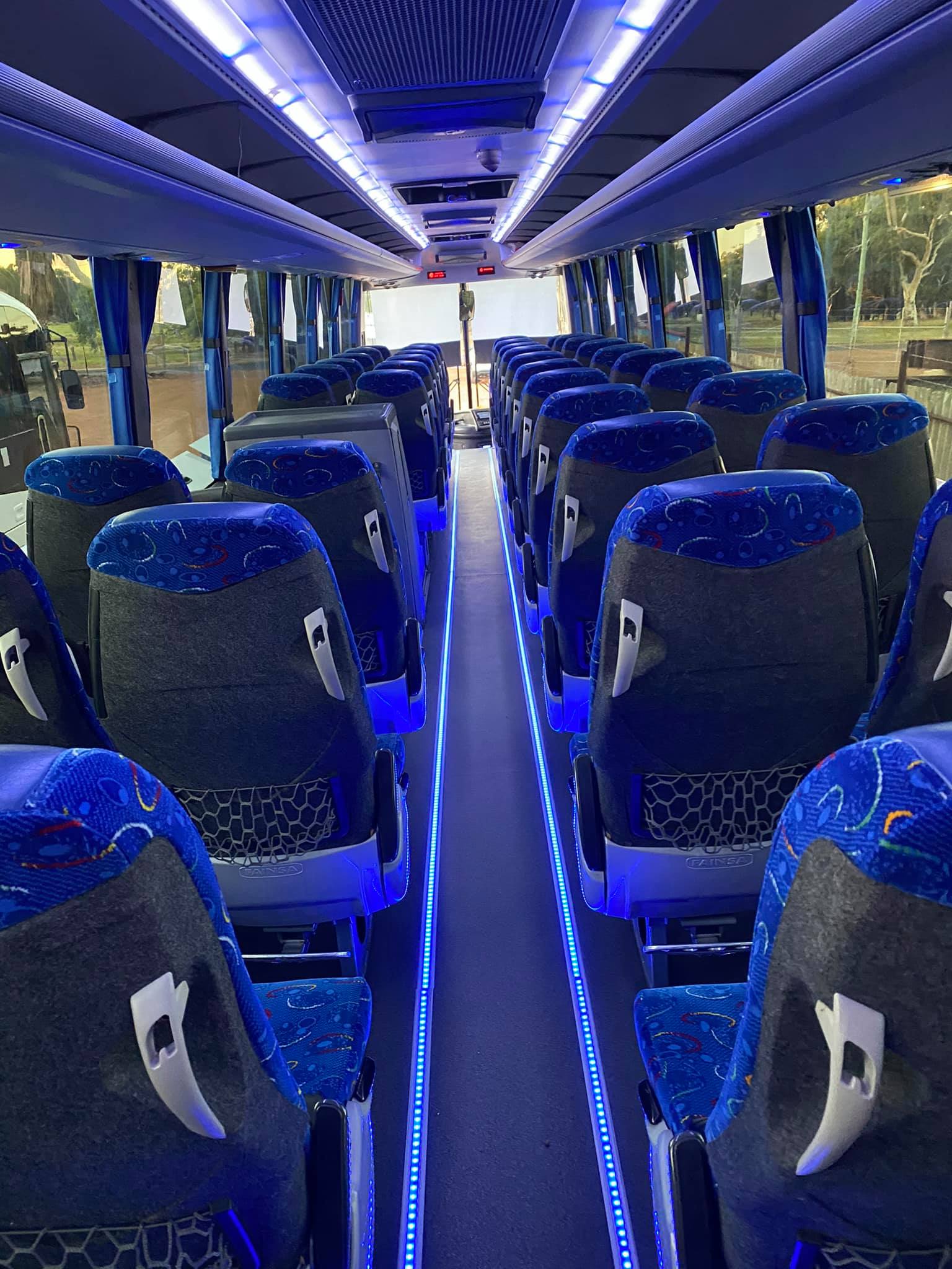 Modern, and clean bus interiors
